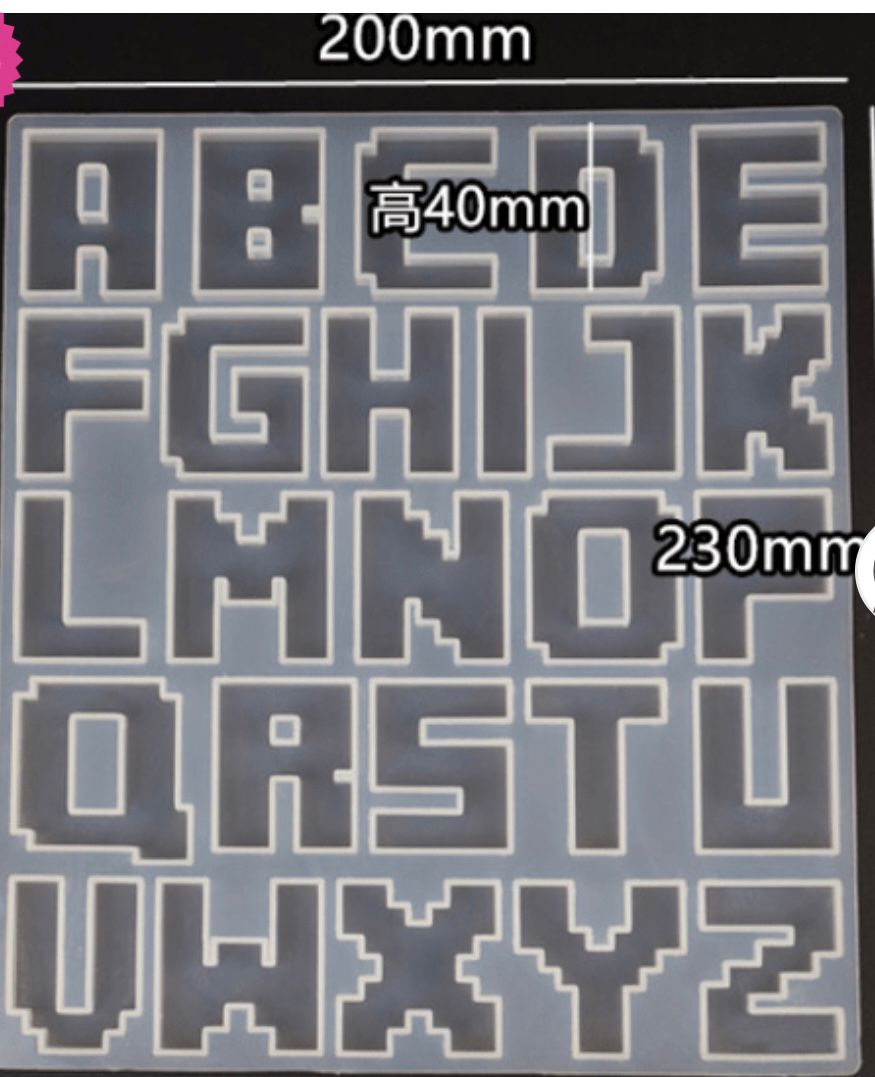 Molde de silicon abecedario digital 20cmx23cm
